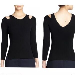 Rag & Bone Rib Knit Shoulder Cut Out top, M